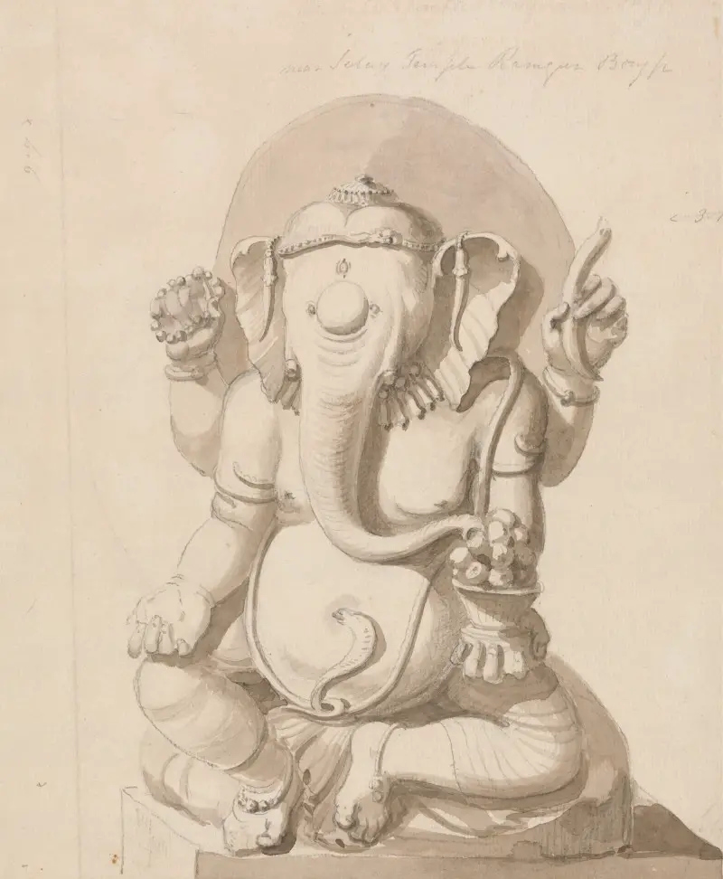 Ganesha Drawing, near Sita's Temple, Rangpur